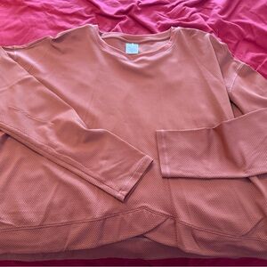 CALIA by Carrie Underwood Dusty Rose Long Sleeve Top